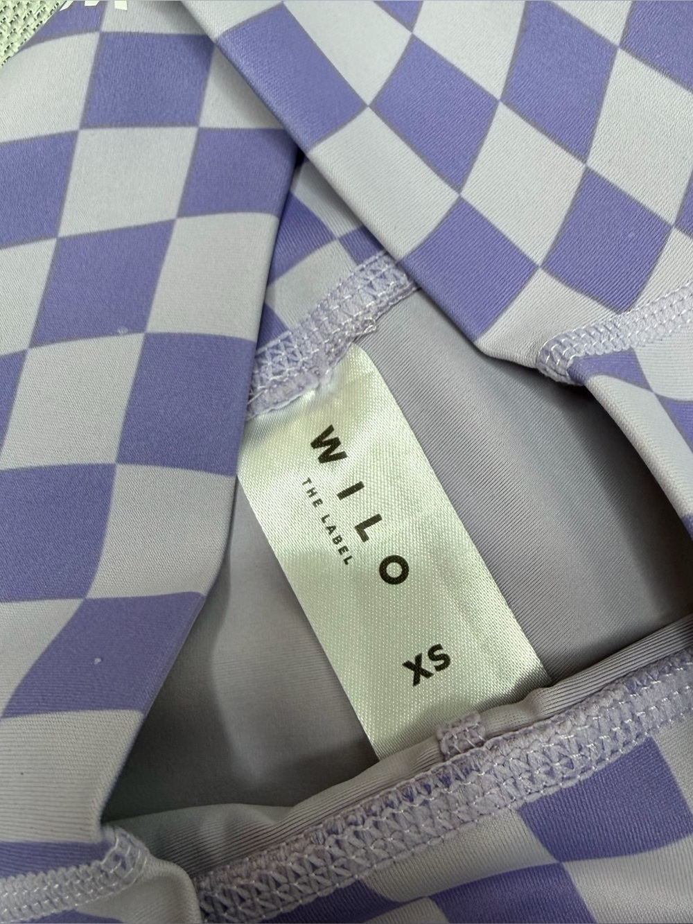 Wilo The Label Purple Checkerboard Biker Shorts Size XS - Picture 4 of 4